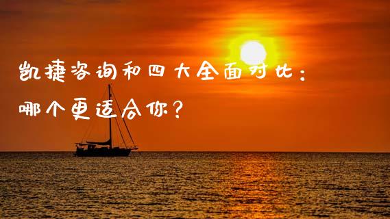 凯捷咨询和四大全面对比：哪个更适合你？_https://wap.sdxiaoxijinshu.com_金融_第1张