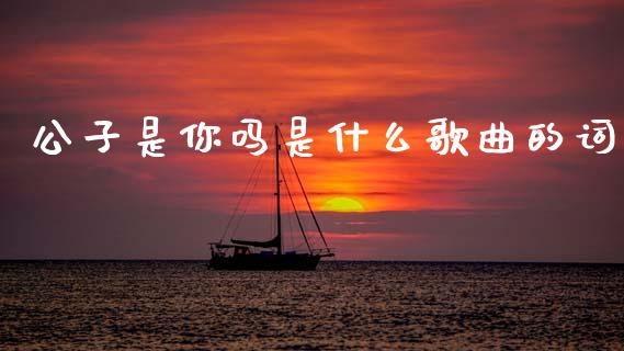 公子是你吗是什么歌曲的词_https://wap.sdxiaoxijinshu.com_金融_第1张