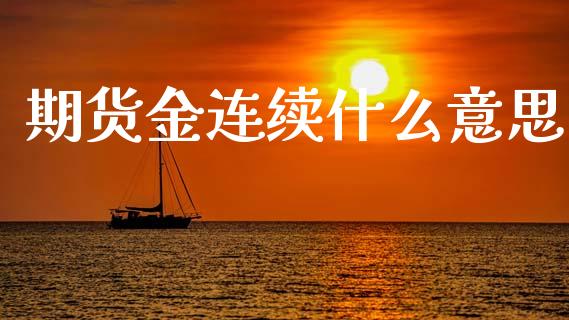 期货金连续什么意思_https://wap.sdxiaoxijinshu.com_理财_第1张