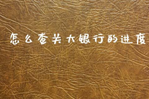 怎么查关大银行的进度_https://wap.sdxiaoxijinshu.com_金融_第1张