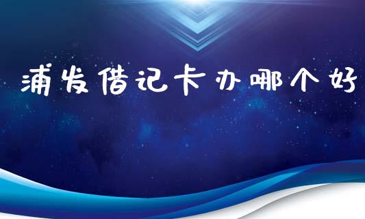 浦发借记卡办哪个好_https://wap.sdxiaoxijinshu.com_理财_第1张