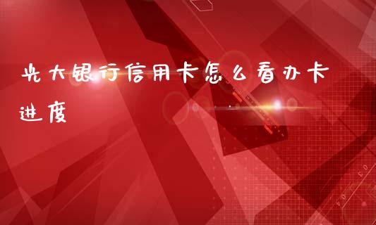 光大银行信用卡怎么看办卡进度_https://wap.sdxiaoxijinshu.com_金融_第1张