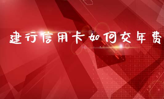 建行信用卡如何交年费_https://wap.sdxiaoxijinshu.com_理财_第1张