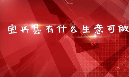 宝兴县有什么生意可做_https://wap.sdxiaoxijinshu.com_期货_第1张