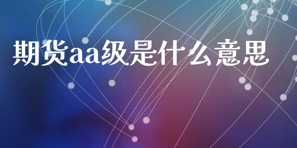 期货aa级是什么意思_https://wap.sdxiaoxijinshu.com_期货_第1张