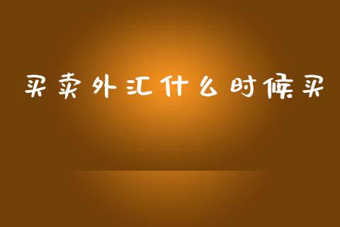买卖外汇什么时候买_https://wap.sdxiaoxijinshu.com_金融_第1张