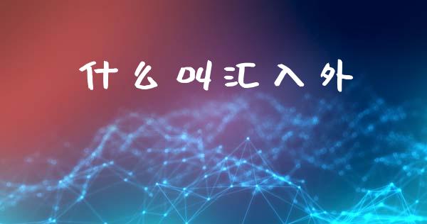 什么叫汇入外_https://wap.sdxiaoxijinshu.com_金融_第1张