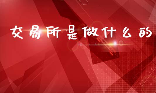 交易所是做什么的_https://wap.sdxiaoxijinshu.com_期货_第1张