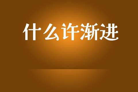 什么许渐进_https://wap.sdxiaoxijinshu.com_财经_第1张