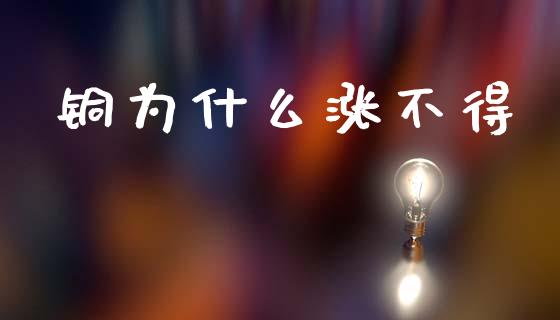 铜为什么涨不得_https://wap.sdxiaoxijinshu.com_期货_第1张