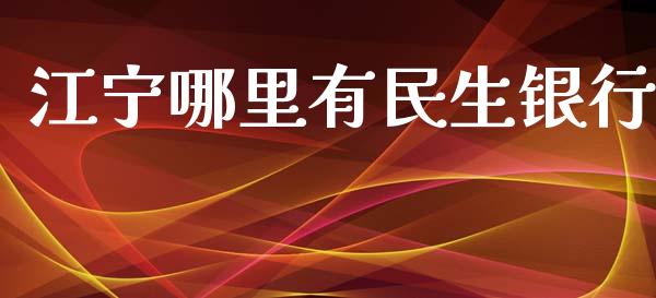江宁哪里有民生银行_https://wap.sdxiaoxijinshu.com_理财_第1张
