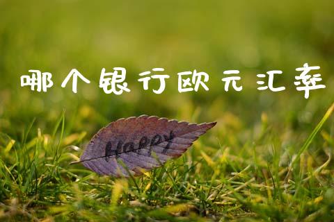 哪个银行欧元汇率_https://wap.sdxiaoxijinshu.com_财经_第1张