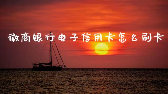 徽商银行电子信用卡怎么刷卡_https://wap.sdxiaoxijinshu.com_金融_第1张