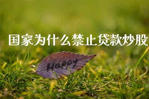 国家为什么禁止贷款炒股_https://wap.sdxiaoxijinshu.com_期货_第1张