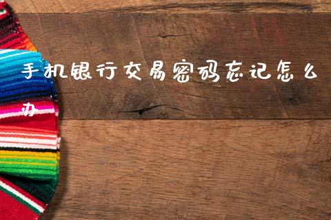 手机银行交易密码忘记怎么办_https://wap.sdxiaoxijinshu.com_期货_第1张