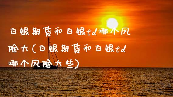 白银期货和白银td哪个风险大(白银期货和白银td哪个风险大些)_https://wap.sdxiaoxijinshu.com_期货_第1张
