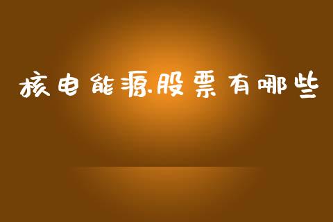 核电能源股票有哪些_https://wap.sdxiaoxijinshu.com_财经_第1张