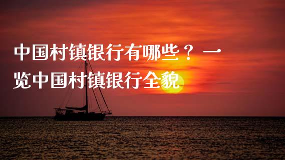 中国村镇银行有哪些？ 一览中国村镇银行全貌_https://wap.sdxiaoxijinshu.com_期货_第1张