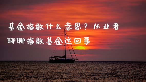 基金指数什么意思？从业者聊聊指数基金这回事_https://wap.sdxiaoxijinshu.com_金融_第1张