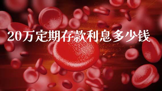 20万定期存款利息多少钱_https://wap.sdxiaoxijinshu.com_理财_第1张