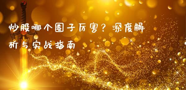 炒股哪个圈子厉害？深度解析与实战指南_https://wap.sdxiaoxijinshu.com_理财_第1张